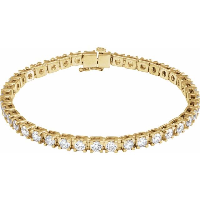 14K Yellow 6 CTW Lab-Grown Diamond Link 7 1/4" Bracelet