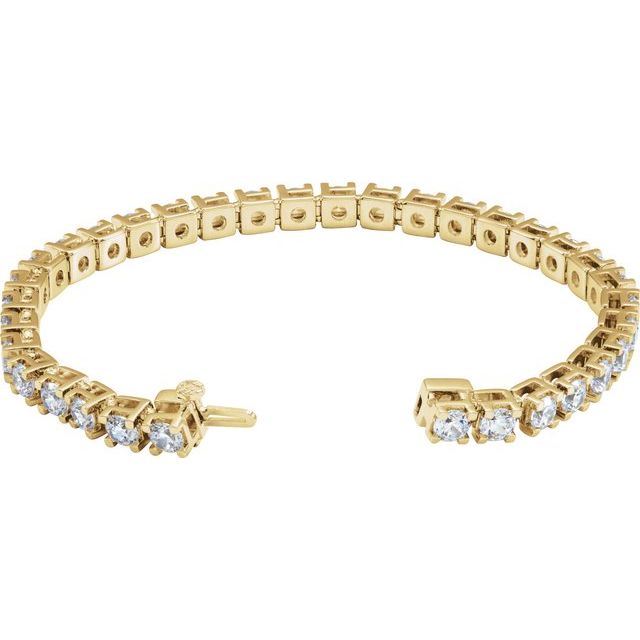 14K Yellow 10 CTW Lab-Grown Diamond Link 7 1/4" Bracelet