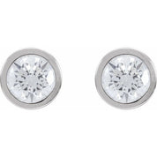 14K White 1 1/5 CTW Lab-Grown Diamond Cocktail-Style Earrings
