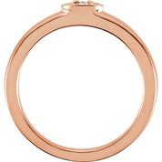 14K Rose .02 CTW Natural Diamond Stackable Ring