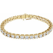 14K Yellow 10 CTW Lab-Grown Diamond Link 7 1/4" Bracelet