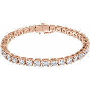 14K Rose 10 CTW Lab-Grown Diamond Link 7 1/4" Bracelet