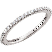 14K White 1/3 CTW Natural Diamond Band