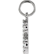 14K White .08 CTW Natural Diamond Numeral 8 Charm