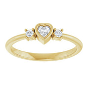 14K Yellow 1/6 CTW Natural Diamond Ring
