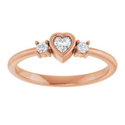 14K Rose 1/6 CTW Natural Diamond Ring