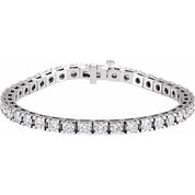14K White 9 CTW Lab-Grown Diamond Line 7 1/4" Bracelet