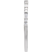 14K White 1/5 CTW Natural Diamond Stackable Ring