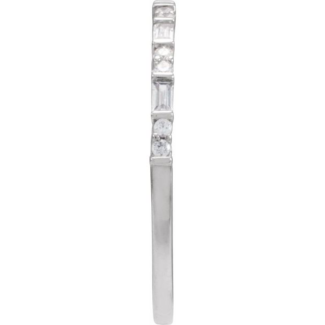 14K White 1/5 CTW Natural Diamond Stackable Ring