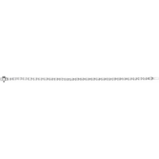 14K White 5 1/2 CTW Lab-Grown Diamond Line 7" Bracelet