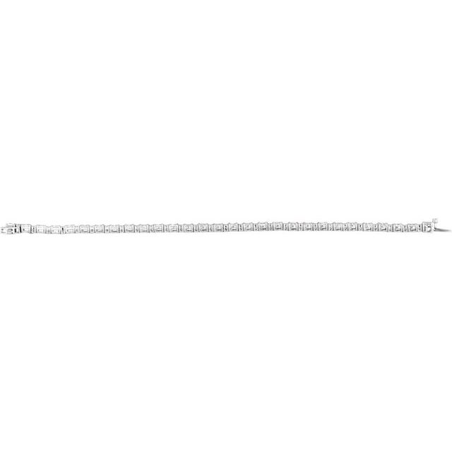 14K White 5 1/2 CTW Lab-Grown Diamond Line 7" Bracelet