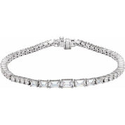 14K White 4 5/8 CTW Lab-Grown Diamond Line 7" Bracelet
