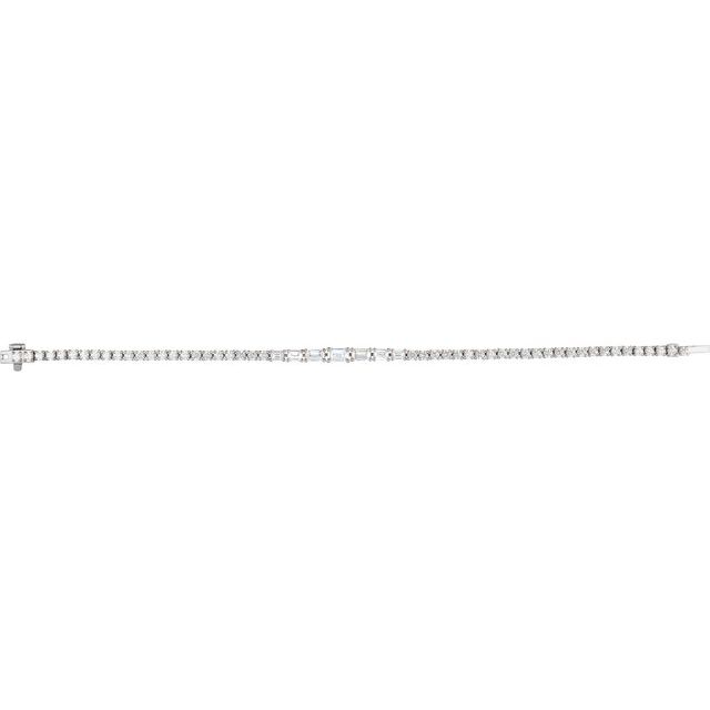 14K White 4 5/8 CTW Lab-Grown Diamond Line 7" Bracelet