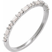 14K White 1/5 CTW Natural Diamond Stackable Ring