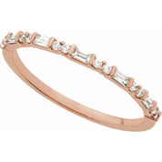 14K Rose 1/5 CTW Natural Diamond Stackable Ring