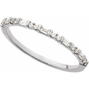 14K White 1/5 CTW Natural Diamond Stackable Ring