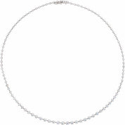 14K White 5 CTW Natural Diamond 18" Necklace