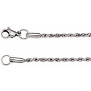 Stainless Steel 2.4 mm Rope 24" Chain