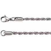 Stainless Steel 3 mm Rope 24" Chain