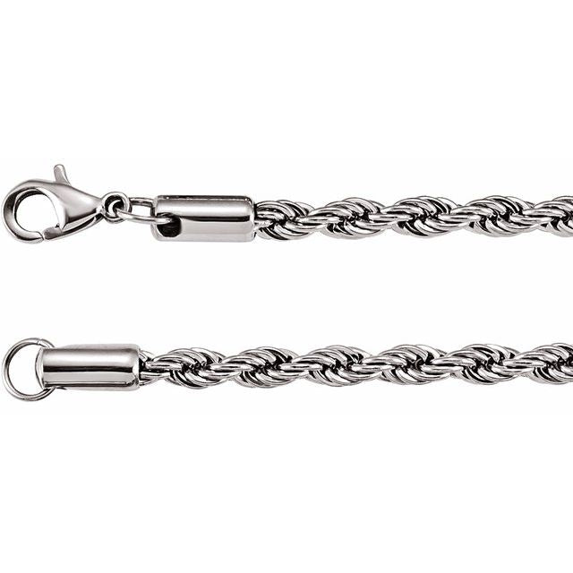 Stainless Steel 4 mm Rope 30" Chain