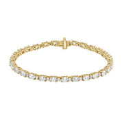 14K Yellow 5 1/2 CTW Lab-Grown Diamond Line 7" Bracelet