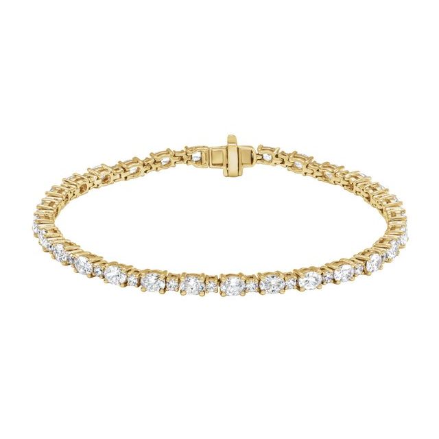 14K Yellow 5 1/2 CTW Lab-Grown Diamond Line 7" Bracelet