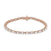 14K Rose 5 1/2 CTW Lab-Grown Diamond Line 7" Bracelet