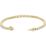 14K Yellow 4 5/8 CTW Lab-Grown Diamond Line 7" Bracelet