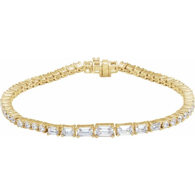 14K Yellow 4 5/8 CTW Lab-Grown Diamond Line 7" Bracelet