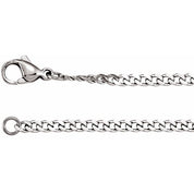Stainless Steel 3.2 mm Diamond-Cut Curb 24" Chain