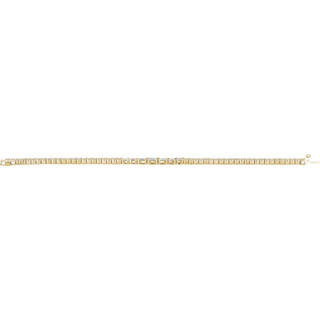 14K Yellow 4 5/8 CTW Lab-Grown Diamond Line 7" Bracelet