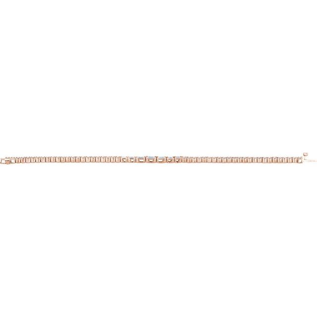 14K Rose 4 5/8 CTW Lab-Grown Diamond Line 7" Bracelet