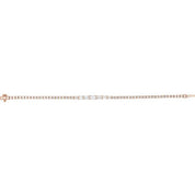 14K Rose 4 5/8 CTW Lab-Grown Diamond Line 7" Bracelet