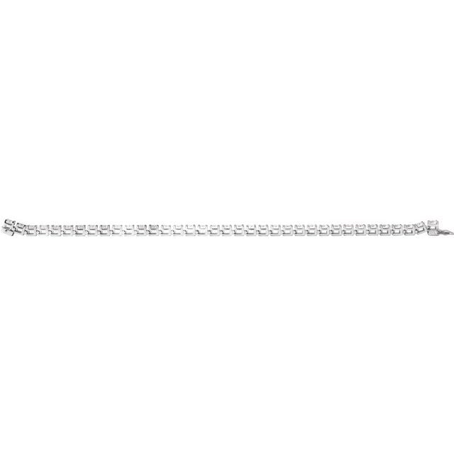 14K White 9 CTW Lab-Grown Diamond Link 7 1/4" Bracelet