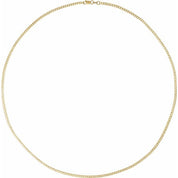 14K Yellow 1.95 mm Curb 20" Chain