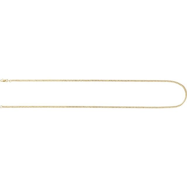 14K Yellow 1.95 mm Curb 16" Chain