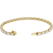 14K Yellow 5 1/2 CTW Lab-Grown Diamond Line 7" Bracelet