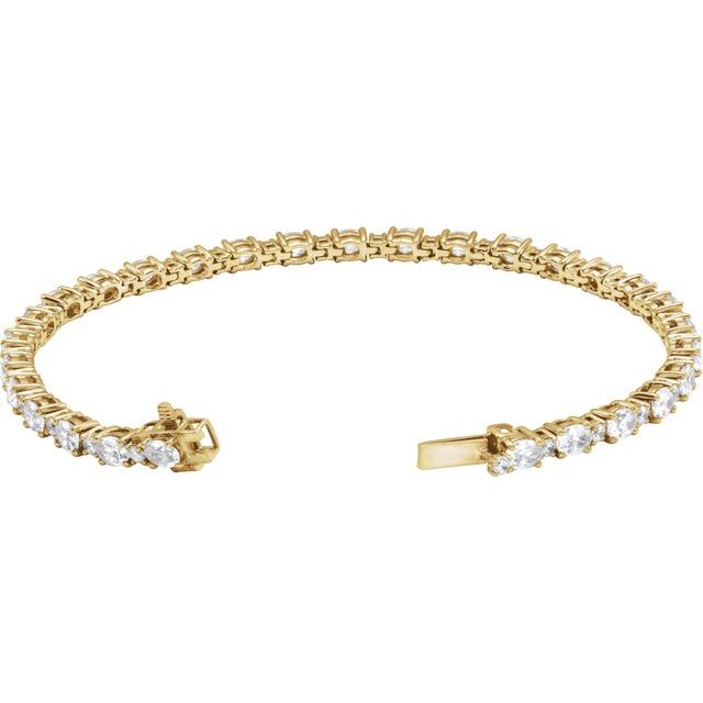 14K Yellow 5 1/2 CTW Lab-Grown Diamond Line 7" Bracelet