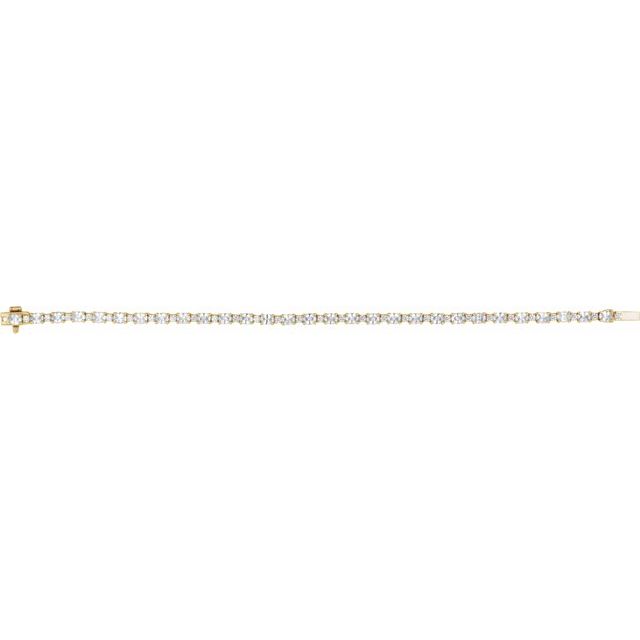 14K Yellow 5 1/2 CTW Lab-Grown Diamond Line 7" Bracelet