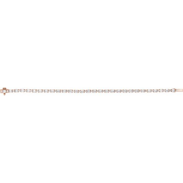 14K Rose 5 1/2 CTW Lab-Grown Diamond Line 7" Bracelet
