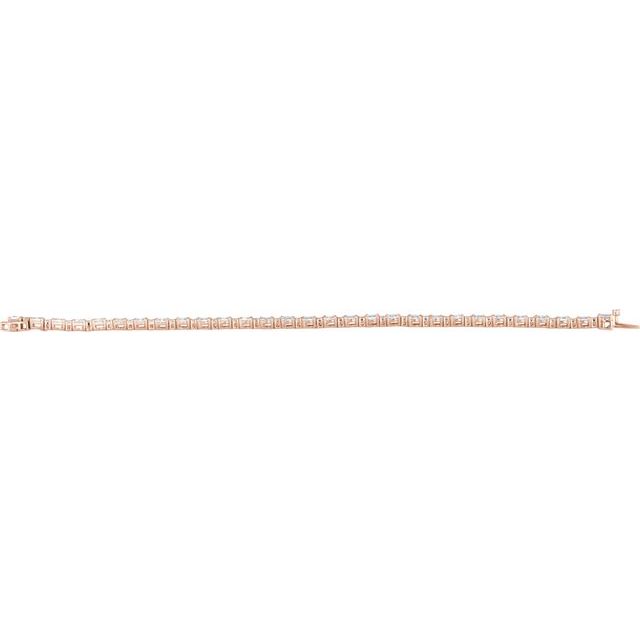 14K Rose 5 1/2 CTW Lab-Grown Diamond Line 7" Bracelet