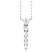 14K White 1/6 CTW Lab-Grown Diamond Graduated 18" Necklace