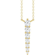 14K Yellow 1/6 CTW Lab-Grown Diamond Graduated 18" Necklace
