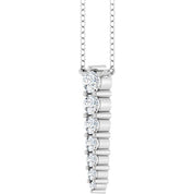 14K White 1/6 CTW Lab-Grown Diamond Graduated 18" Necklace