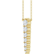 14K Yellow 1/6 CTW Lab-Grown Diamond Graduated 18" Necklace