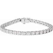 14K White 7 CTW Lab-Grown Diamond Link 7 1/4" Bracelet