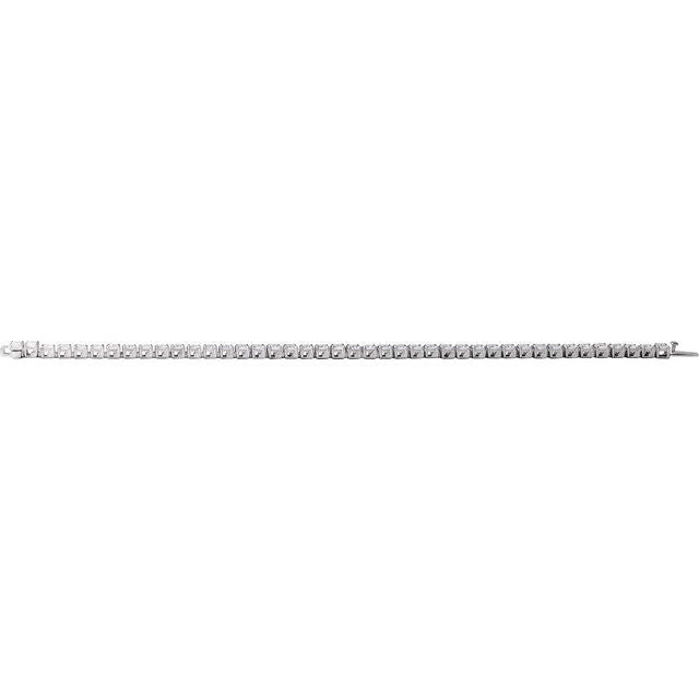 14K White 7 CTW Lab-Grown Diamond Link 7 1/4" Bracelet