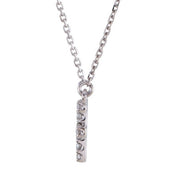 14K White 1/8 CTW Natural Diamond Initial F 16" Necklace
