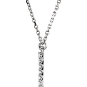 14K White 1/10 CTW Natural Diamond Initial T 16" Necklace