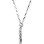 14K White .08 CTW Natural Diamond Initial Z 16" Necklace